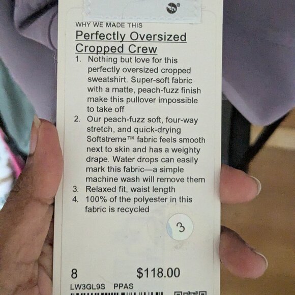 Lululemon Softstreme Crew (NWT) - Sz 8 - Picture 4 of 5